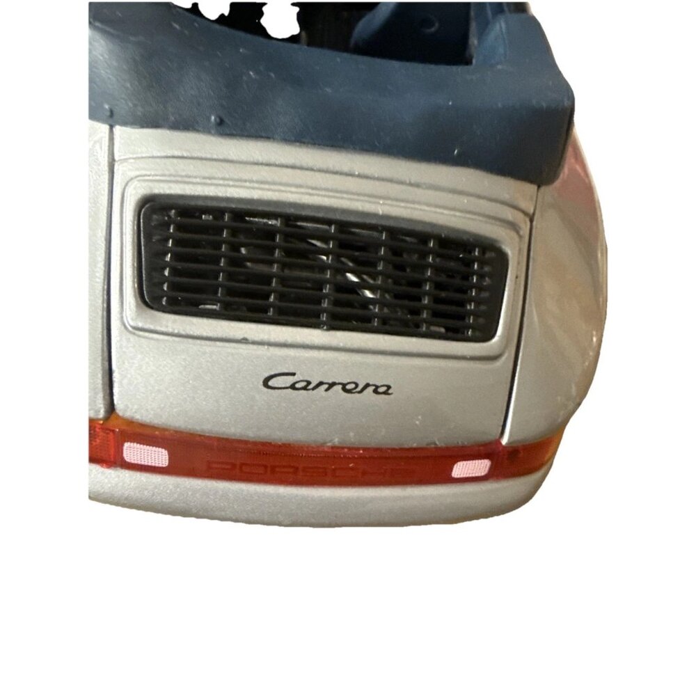 Vintage 1994 Maisto PORSCHE 911 CARRERA CABRIOLET 1:18 Diecast Model Grey Silver - Picture 7 of 16